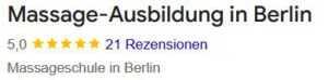 Google Bewertung Massage Ausbildung Berlin